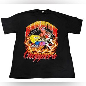 SpongeBob Bikini Bottom Choppers Harley Biker Motorcycle T-Shirt